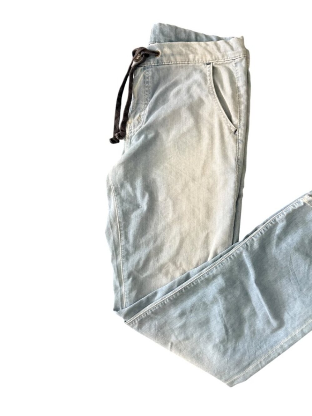MOTHER The Lazy Daisy Drawstring High Rise Jeans- Straight Leg- Light Wash- 27 - Picture 10 of 14